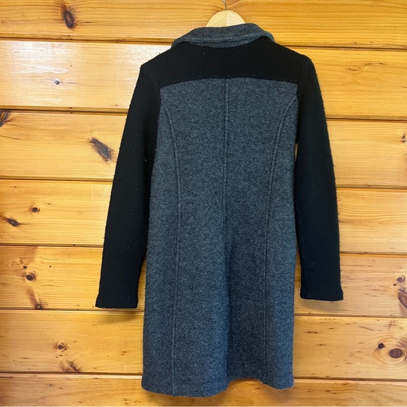 Ralph Lauren Gray and Black Wool Blend Long Sleeve Full Zip Coat M - Picture 6 of 7